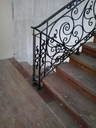 Wrought Iron Stair Railing, Entrance Gate, and False Balcony Railing Wrought Iron Stair Railing, Entrance Gate, and False Balcony Railing