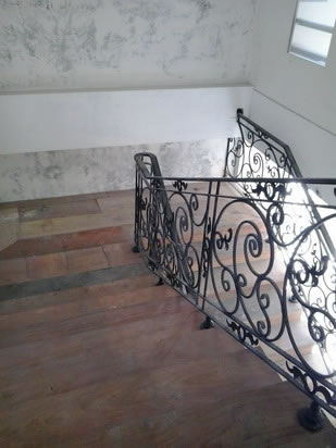 Wrought Iron Stair Railing, Entrance Gate, and False Balcony Railing Wrought Iron Stair Railing, Entrance Gate, and False Balcony Railing