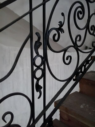 Wrought Iron Stair Railing, Entrance Gate, and False Balcony Railing Wrought Iron Stair Railing, Entrance Gate, and False Balcony Railing