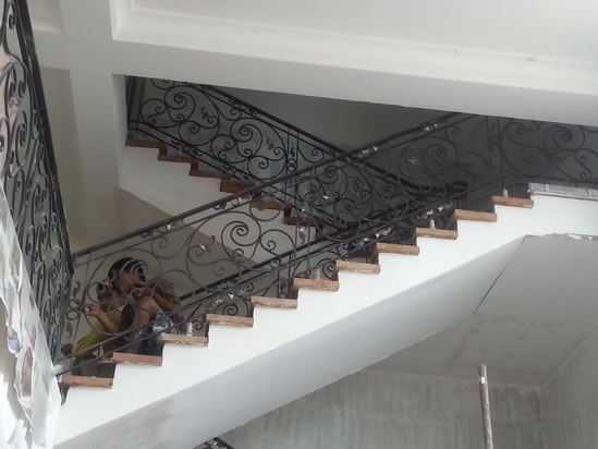 Wrought Iron Stair Railing, Entrance Gate, and False Balcony Railing Wrought Iron Stair Railing, Entrance Gate, and False Balcony Railing