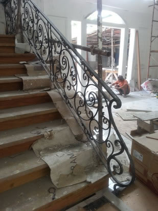 Wrought Iron Stair Railing, Entrance Gate, and False Balcony Railing Wrought Iron Stair Railing, Entrance Gate, and False Balcony Railing