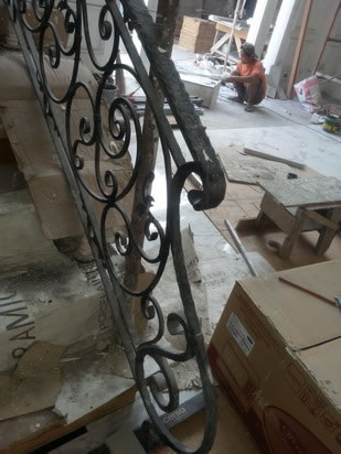 Wrought Iron Stair Railing, Entrance Gate, and False Balcony Railing Wrought Iron Stair Railing, Entrance Gate, and False Balcony Railing