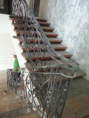 Wrought Iron Stair Railing, Entrance Gate, and False Balcony Railing Wrought Iron Stair Railing, Entrance Gate, and False Balcony Railing