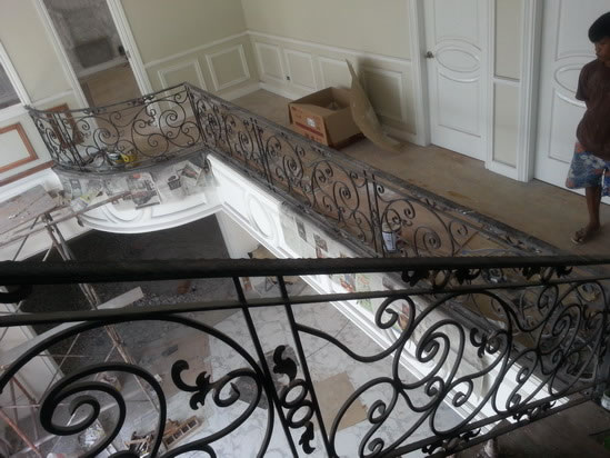 Wrought Iron Stair Railing, Entrance Gate, and False Balcony Railing Wrought Iron Stair Railing, Entrance Gate, and False Balcony Railing