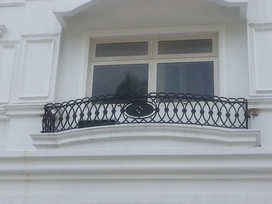 Wrought Iron Stair Railing, Entrance Gate, and False Balcony Railing Wrought Iron Stair Railing, Entrance Gate, and False Balcony Railing
