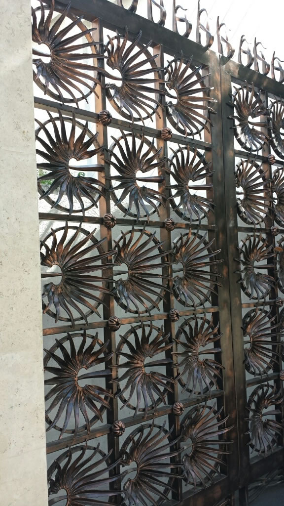 Entrance Gate Anahaw Leaves Antique Entrance Gate Anahaw Leaves Antique