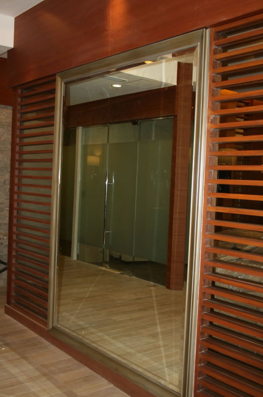 Glass Mirror With Wood Frame Glass Mirror With Wood Frame