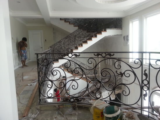 Wrought Iron Stair Railing, Entrance Gate, and False Balcony Railing Wrought Iron Stair Railing, Entrance Gate, and False Balcony Railing