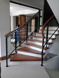 Stair Clear Tempered Glass with Wrought Iron Frame Stair Clear Tempered Glass with Wrought Iron Frame