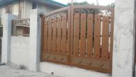 Wrought Iron Gate Wood Finish Wrought Iron Gate Wood Finish